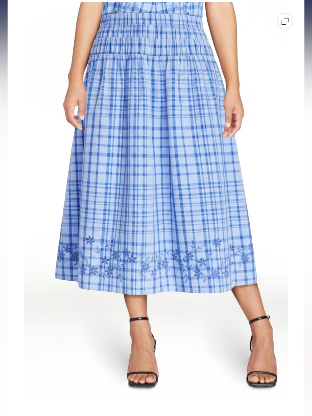 FREE ASSEMBLY SMOCKED MAXI SKIRT